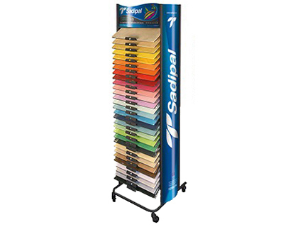 EXPOSITOR CARTULINA SADIPAL METALICO DE PIE 20 HOJAS POR COLOR 27 COLORES SURTIDOS 600X600X2018 MM