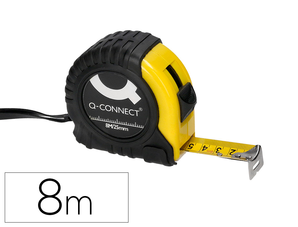 FITA METRICA Q-CONNECT DE 8 MT MATERIAL ANTICHOQUE 23 MM DE COMPRIMENTO