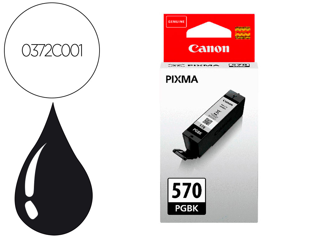 TINTEIRO CANON PIXMA PGI-570 B PRETO 15ML