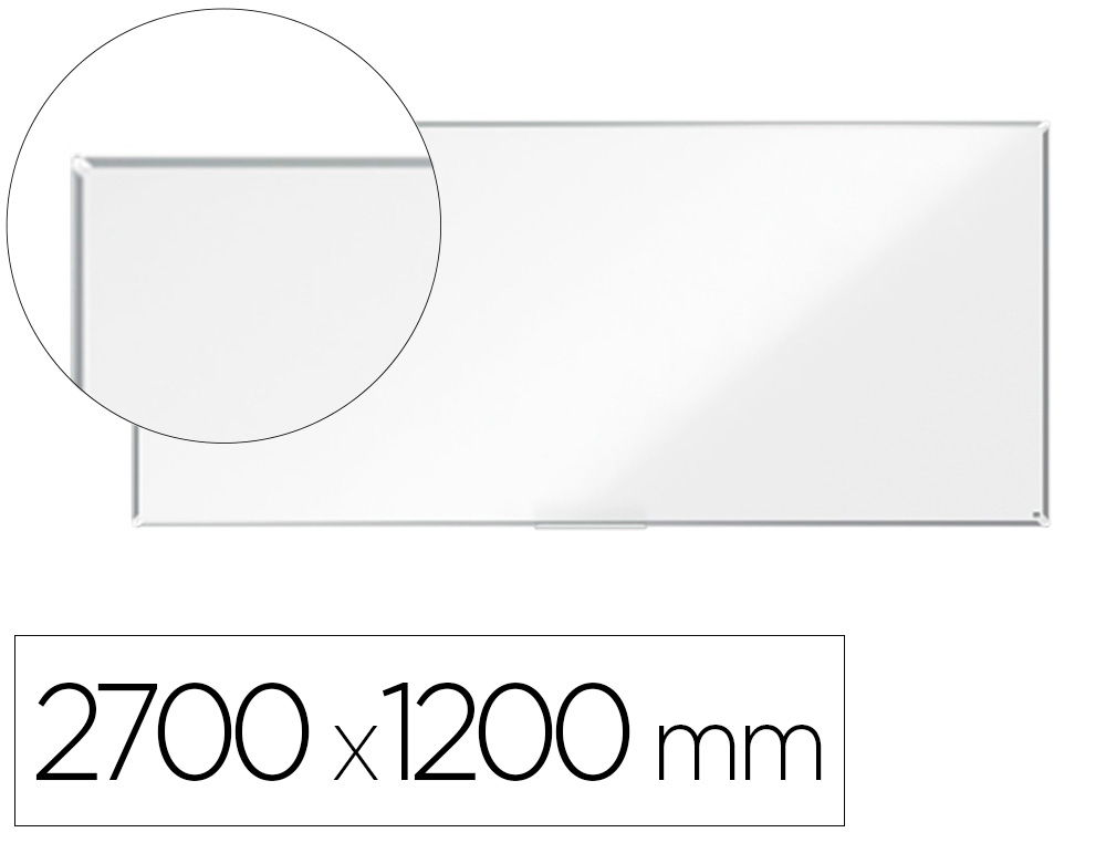 QUADRO BRANCO NOBO PREMIUM PLUS ACO VITRIFICADO MAGNETICO 2700X1200 MM