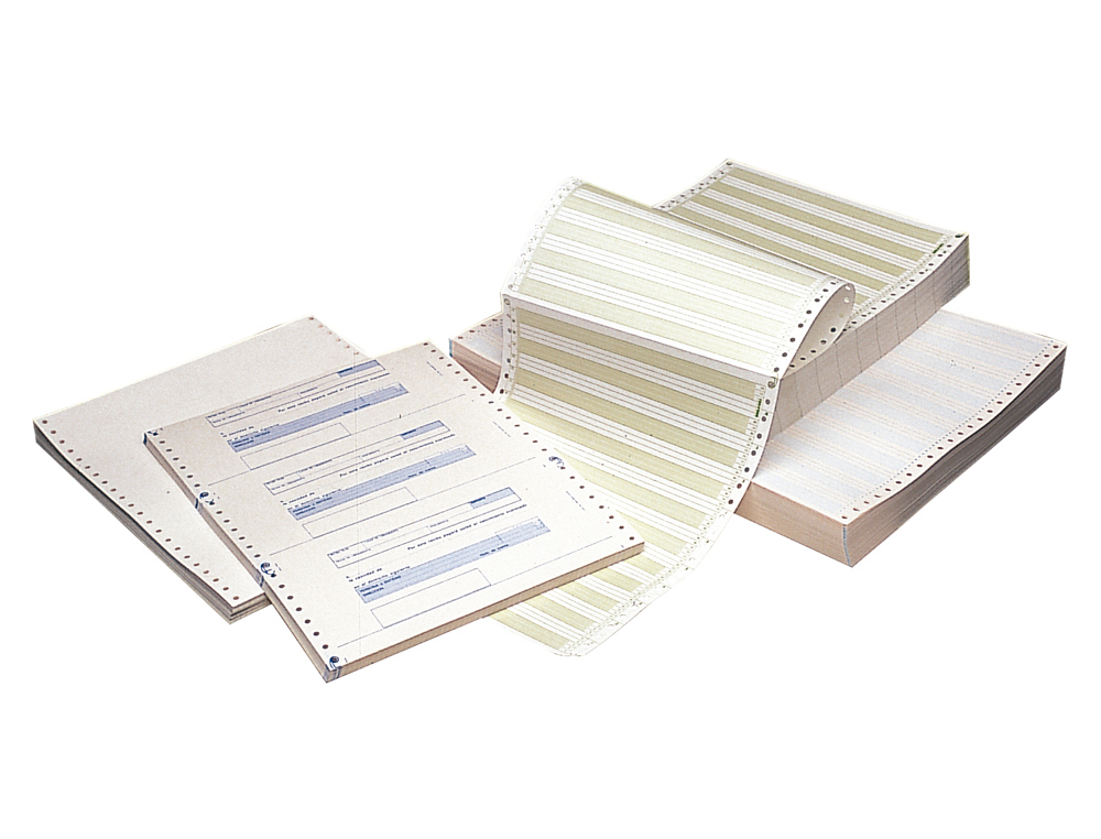 PAPEL CONTINUO 380 MMX11'', PAUTADO COM 2500 FOLHAS 1 VIA