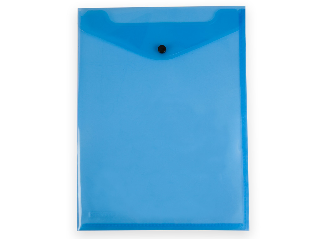 PASTA LIDERPAPEL DOSSIER COM MOLA POLIPROPILENO DIN A4 FORMATO VERTICAL COM FOLE AZUL TRANSLUCIDO