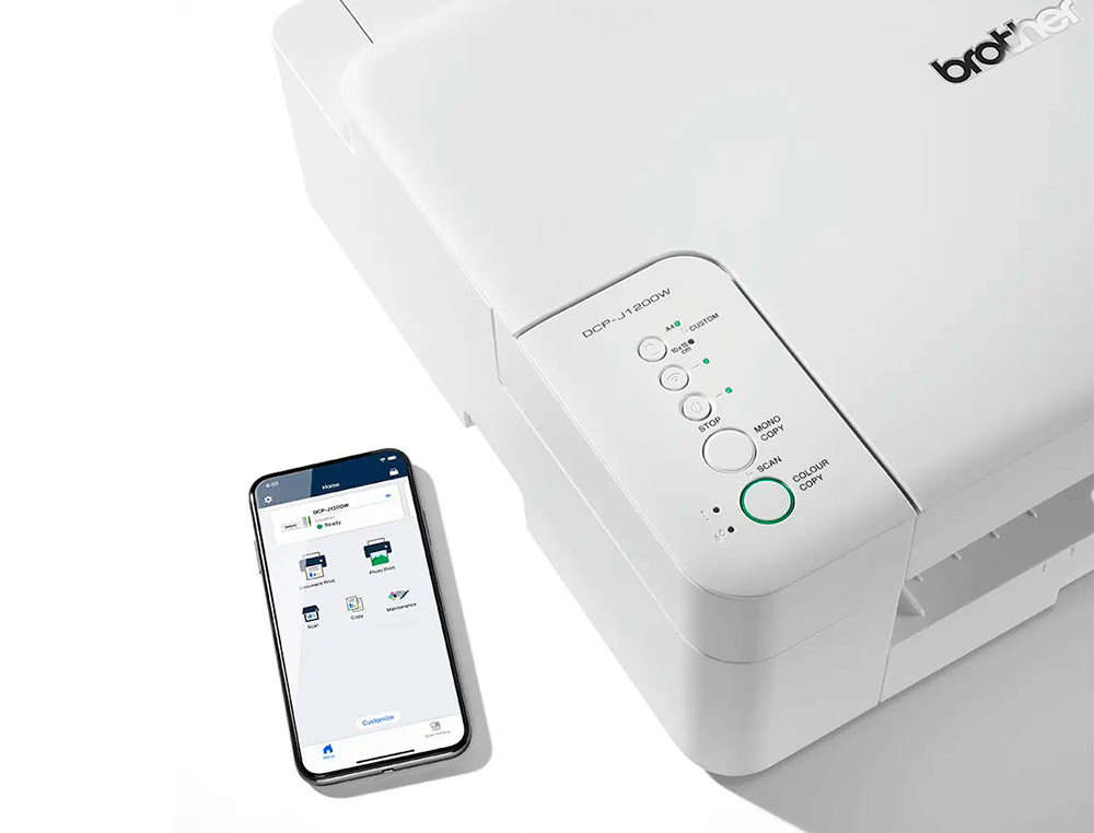 MULTIFUNCOES BROTHER DCPJ1200W DUPLEX WIFI 8 PPM PRETO 3 PPM CORES COPIADORA SCANNER IMPRESSORA BANDEJA 150 FOLHAS