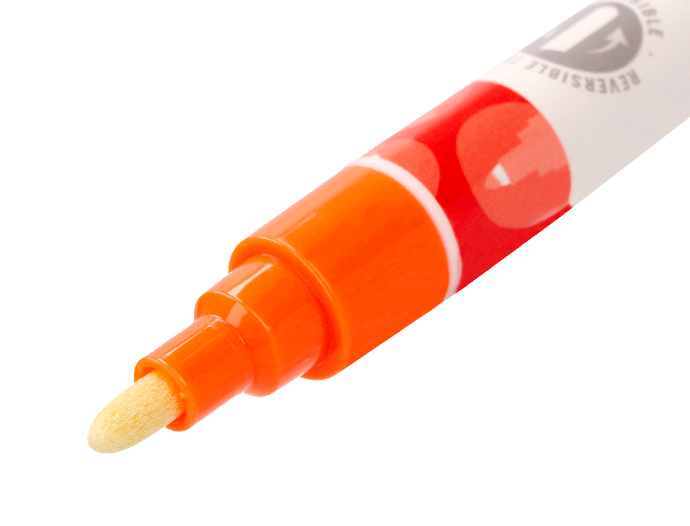 MARCADOR LIDERPAPEL DE GIZ LIQUIDO PARA VIDRO PONTA REDONDA TRACO 6 MM CAIXA DE 8 UNIDADES CORES SORTIDAS