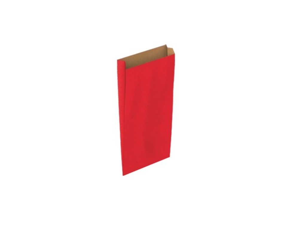 ENVELOPE BASIKA KRAFT VERMELHO COM FOLE XXS 100X200X30 MM PACK DE 25 UNIDADES