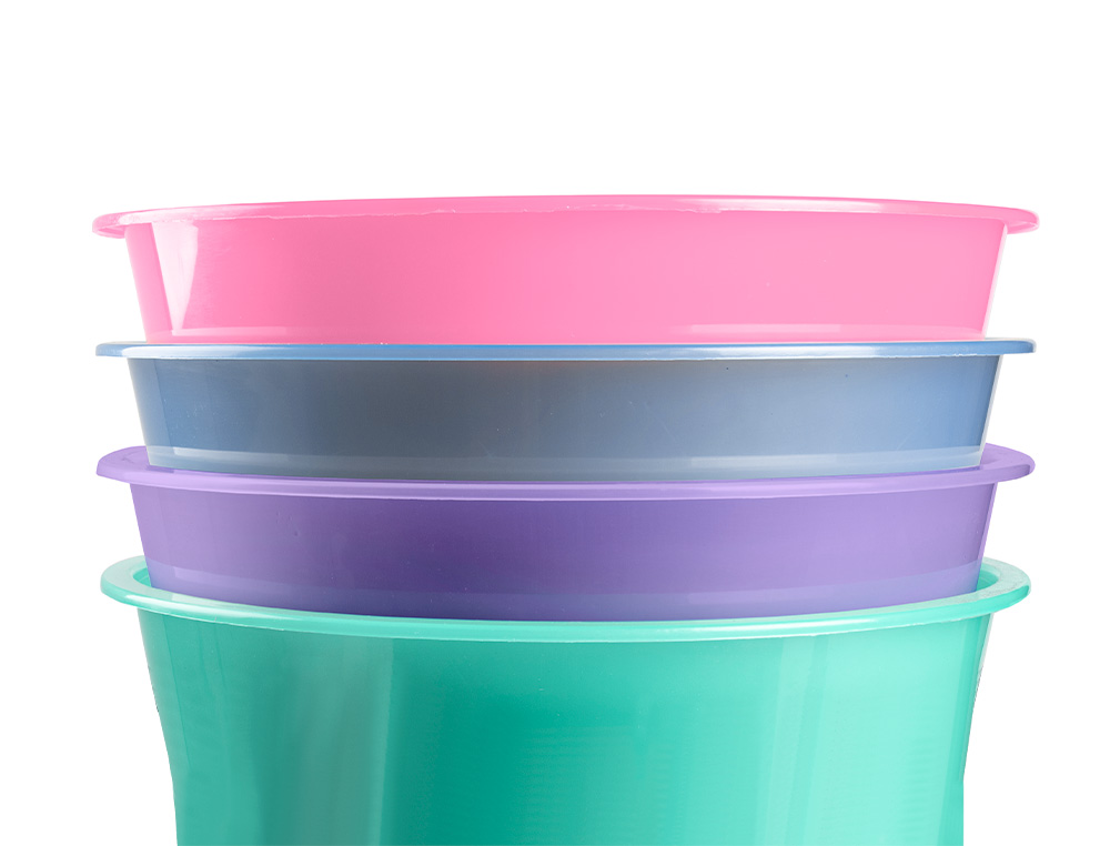CESTO DE PAPEIS EM PLASTICO LIDERPAPEL ECOUSE 100% RECICLADO CELESTE TRANSLUCIDO 13 LITROS 275X285 MM