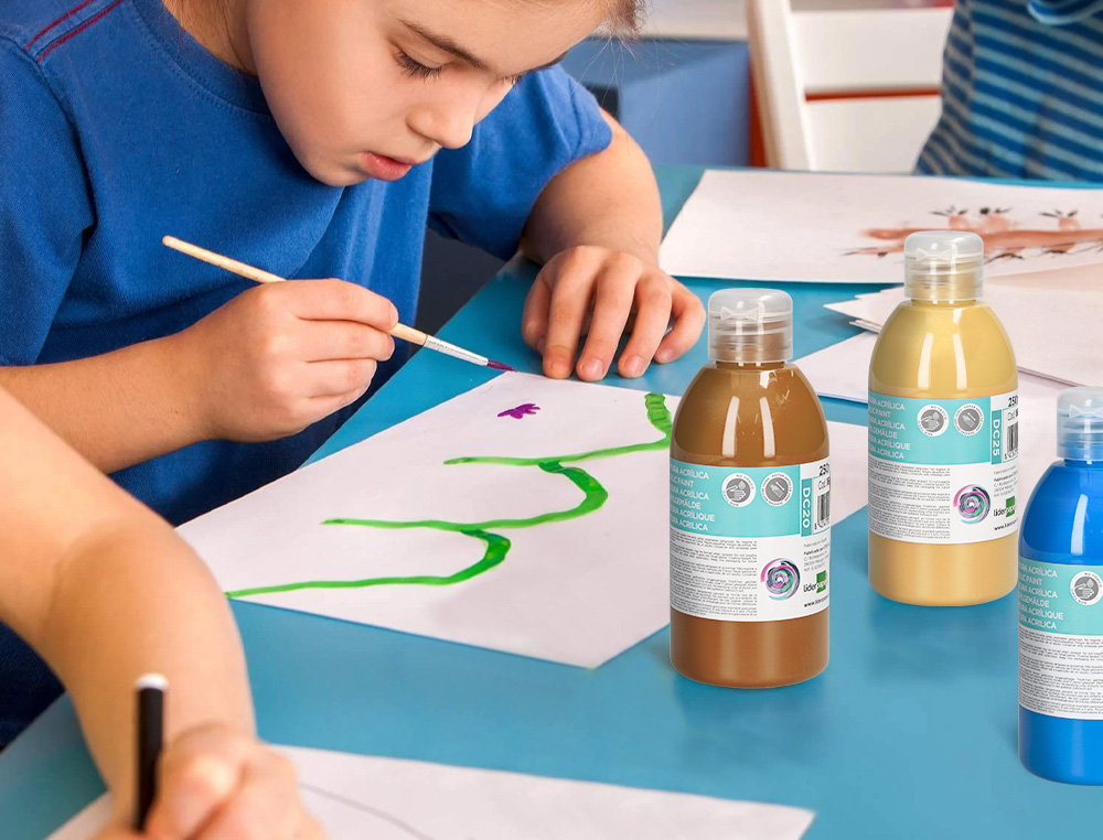 PINTURA ACRILICA LIDERPAPEL FRASCO DE 250 ML CIAN