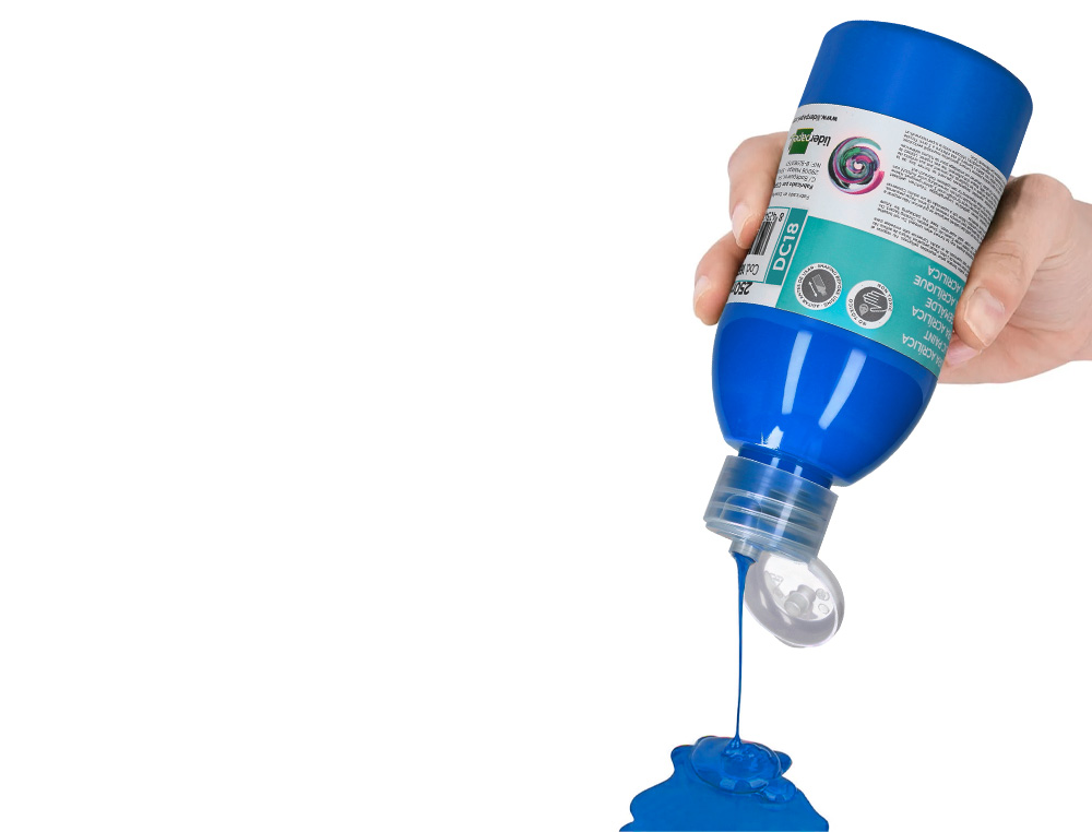 PINTURA ACRILICA LIDERPAPEL FRASCO DE 250 ML CIAN
