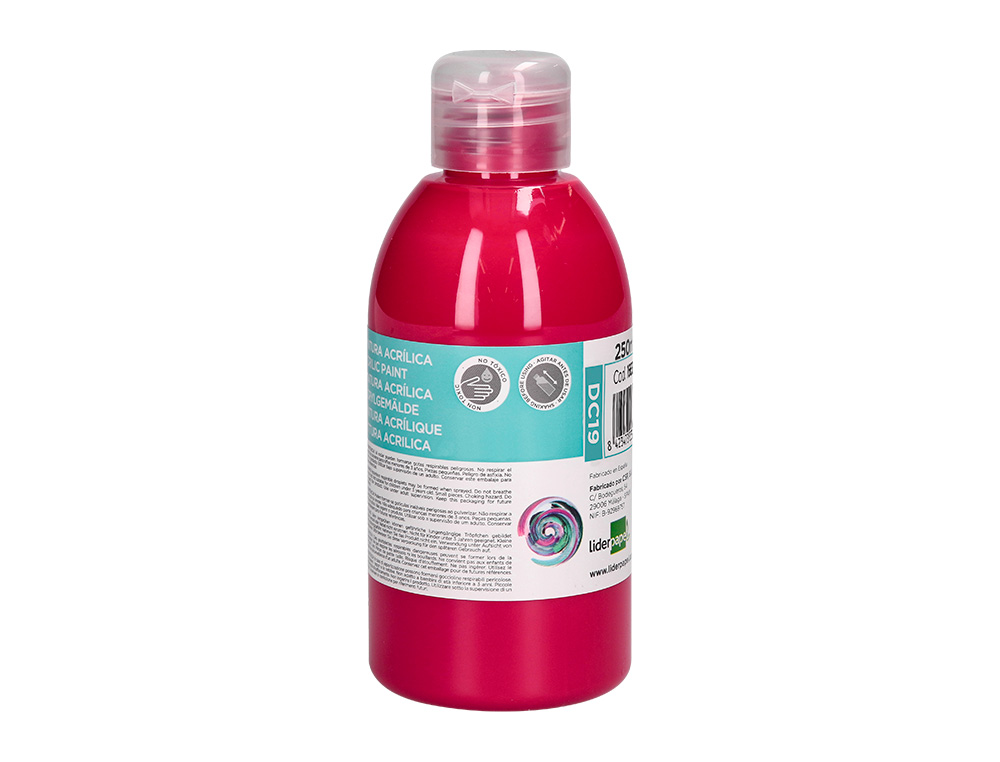 PINTURA ACRILICA LIDERPAPEL FRASCO DE 250 ML MAGENTA