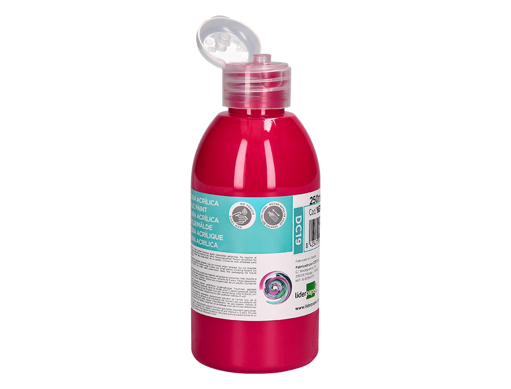 PINTURA ACRILICA LIDERPAPEL FRASCO DE 250 ML MAGENTA