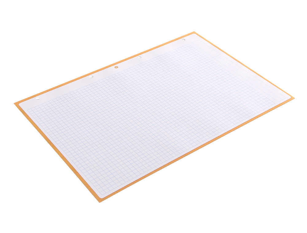 RECARGA A4 ANTARTIK 80 FOLHAS 90G/M2 QUADRICULA 5MM 4 FUROS 1 BANDA COM MOLDURA COR AMARELO CLARO