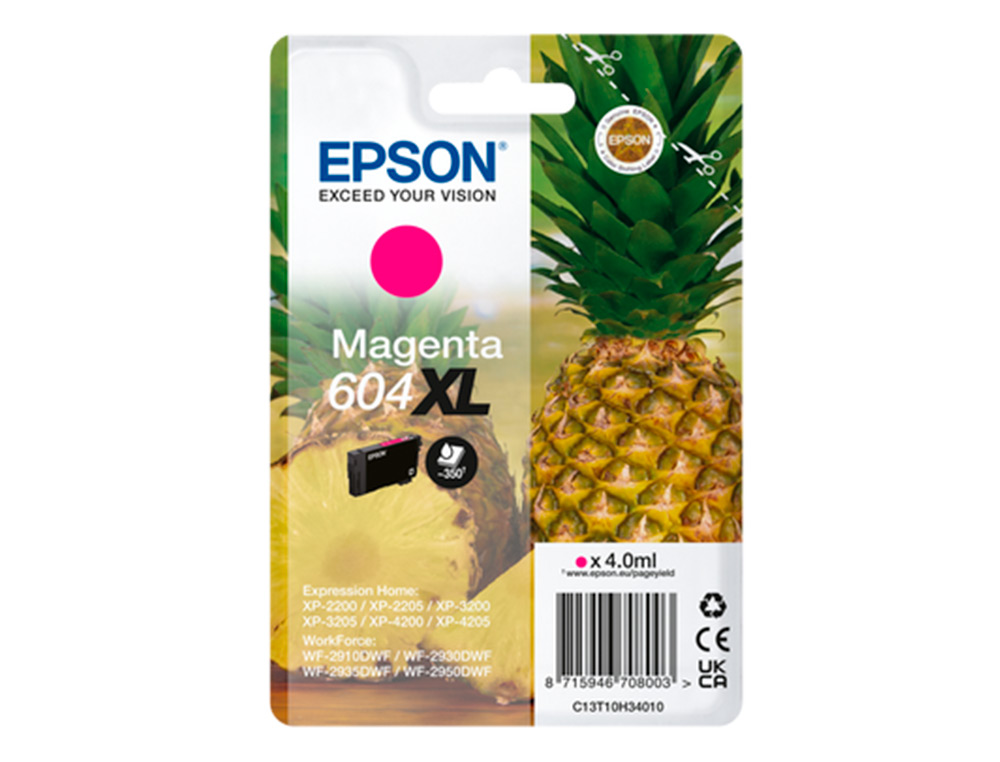 TINTEIRO EPSON 604XL EXPRESSION HOME XP-2200 / 2205 / 3200 / 3205 / 4200 / 4205 / WF-2910 SERIES COR