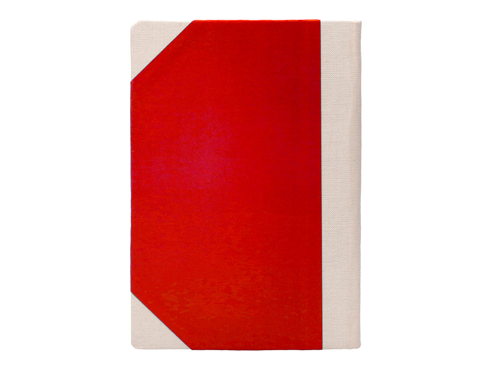 LIVRO DE CARTAO COSIDO FERNANDES FLECHA DIN A6+ LISO 50 FOLHAS 100 GR VERMELHO