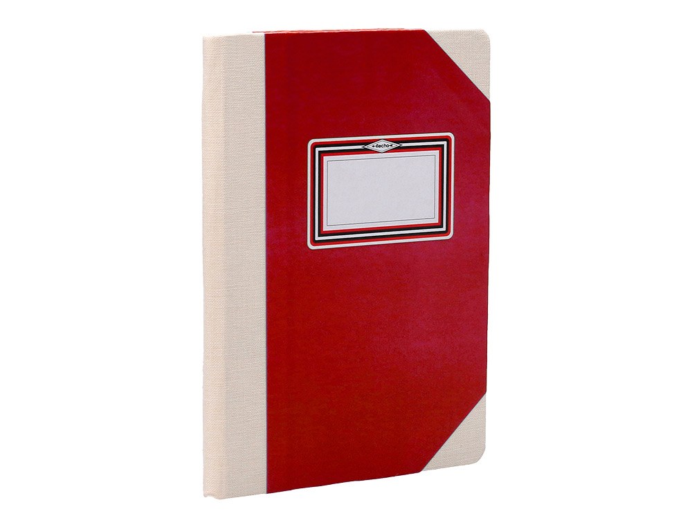 LIVRO DE CARTAO COSIDO FERNANDES FLECHA DIN A6+ LISO 50 FOLHAS 100 GR VERMELHO
