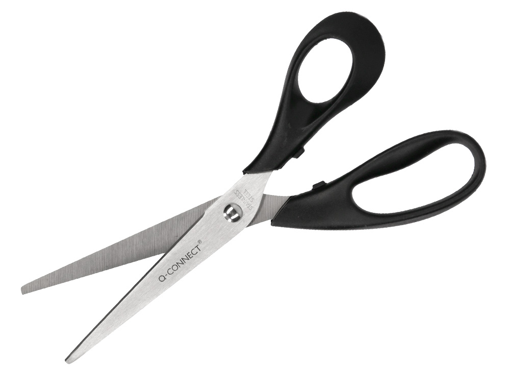 TESOURA PARA ESCRITORIO Q-CONNECT BLISTER 1- 8'' ( 200 MM)