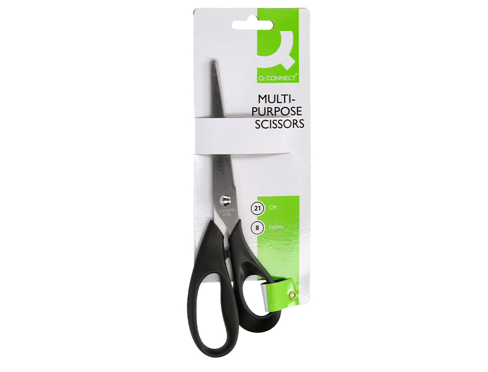 TESOURA PARA ESCRITORIO Q-CONNECT BLISTER 1- 8'' ( 200 MM)