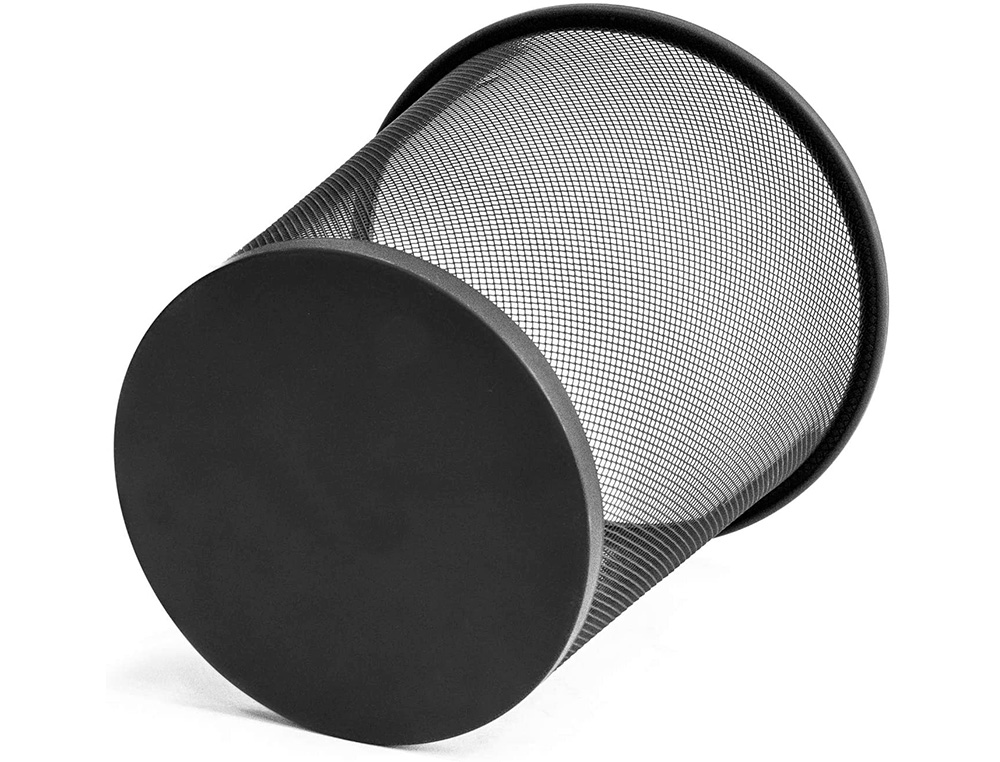 CESTO DE PAPEIS Q-CONNECT DE REDE METALICO PRETO CAPACIDADE 8,3 LITROS 26X23,5 CM
