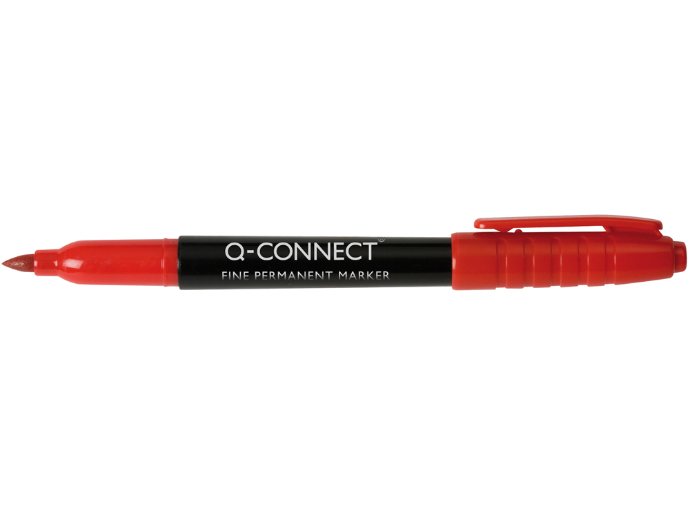 MARCADOR Q-CONNECT PARA CD/DVD PONTA FIBRA PERMANENTE VERMELHO PONTA REDONDA 1,0 MM