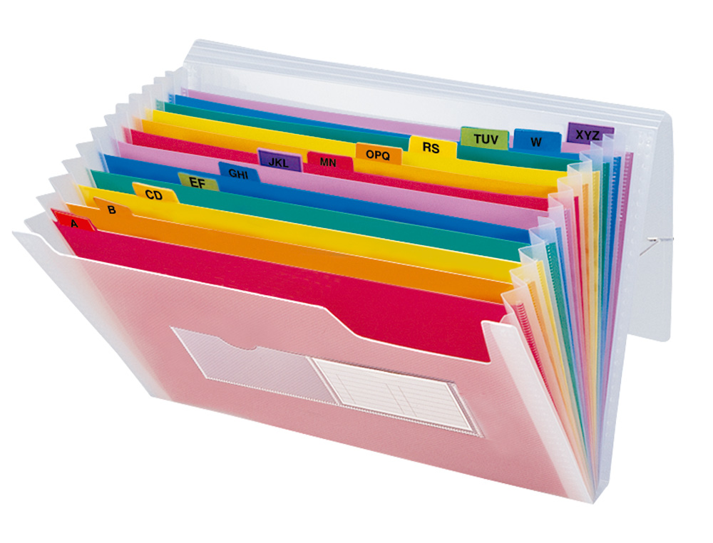 PASTA CLASSIFICADORA COM FOLE LIDERPAPEL POLIPROPILENO DIN A5 TRANSPARENTE