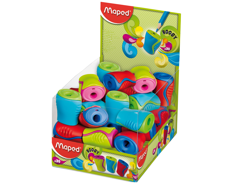 APARA LAPIS MAPED PLASTICO BOOGY UM USO COM DEPOSITO CORES SORTIDAS