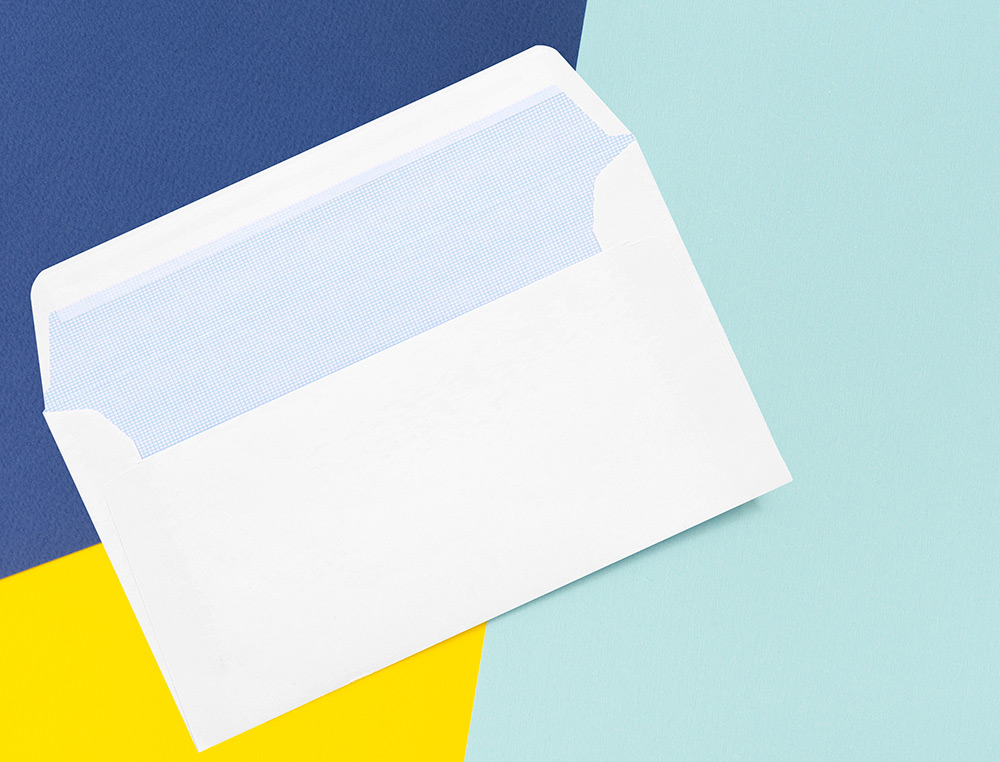 ENVELOPE LIDERPAPEL N.2 AMERICANO BRANCO 110X220 MM TIRA DE SILICONE PACK DE 25 UNIDADES