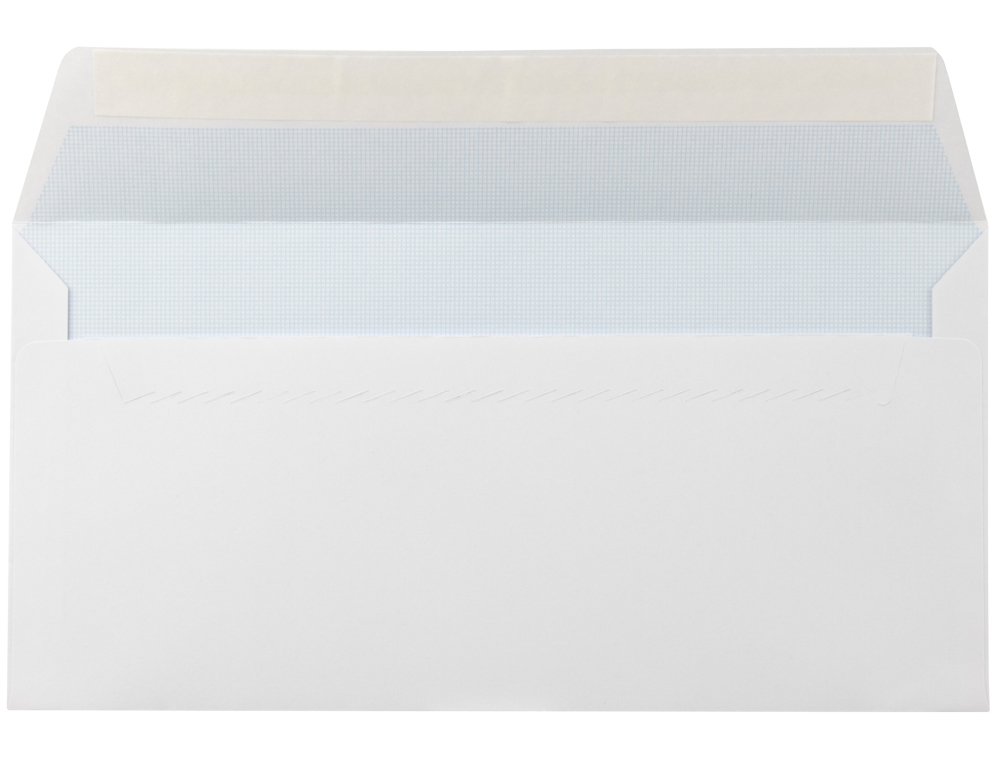ENVELOPE LIDERPAPEL N.2 AMERICANO BRANCO 110X220 MM TIRA DE SILICONE PACK DE 25 UNIDADES