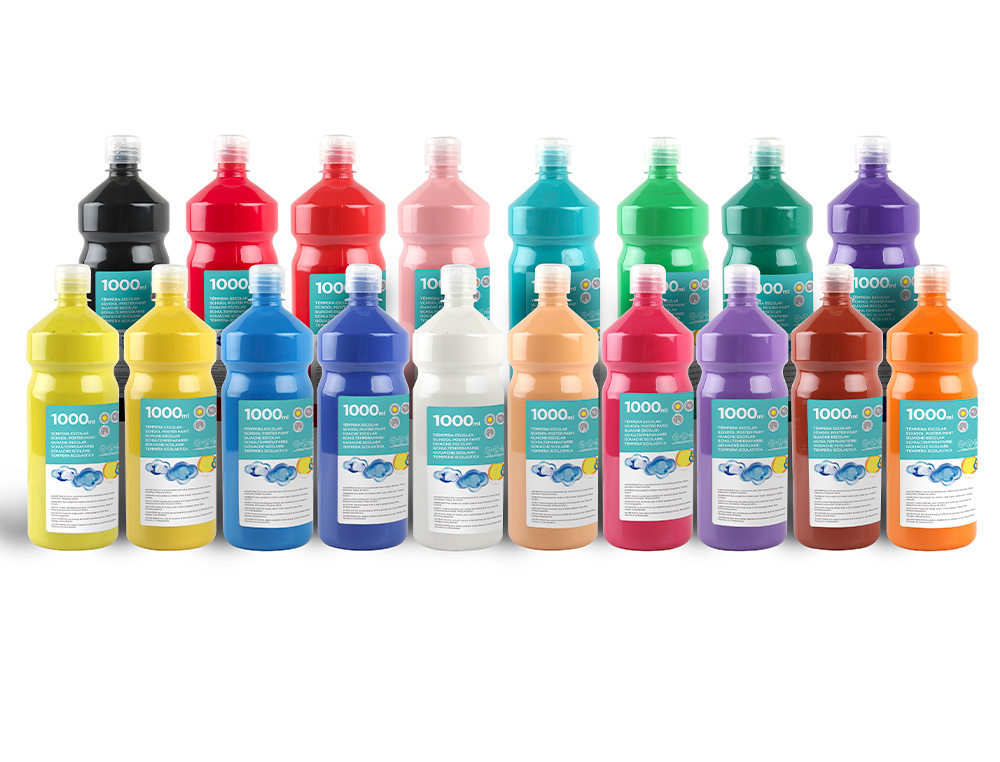 GUACHE ESCOLAR LIDERPAPEL 1000 ML VERDE