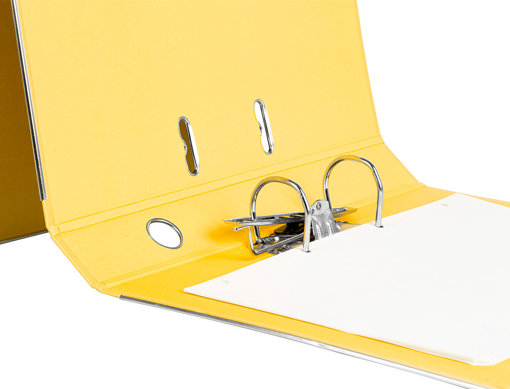 PASTA DE ARQUIVO DE ALAVANCA LIDERPAPEL DOCUMENTA PVC FOLIO LOMBADA 52 MM AMARELO