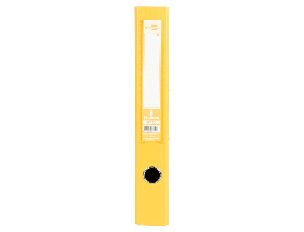 PASTA DE ARQUIVO DE ALAVANCA LIDERPAPEL DOCUMENTA PVC FOLIO LOMBADA 52 MM AMARELO