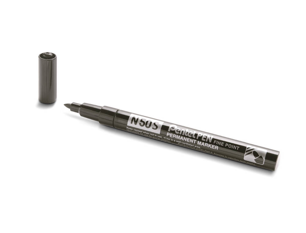 MARCADOR PENTEL N50S PERMANENTE COR PRETO 1,5/2 MM