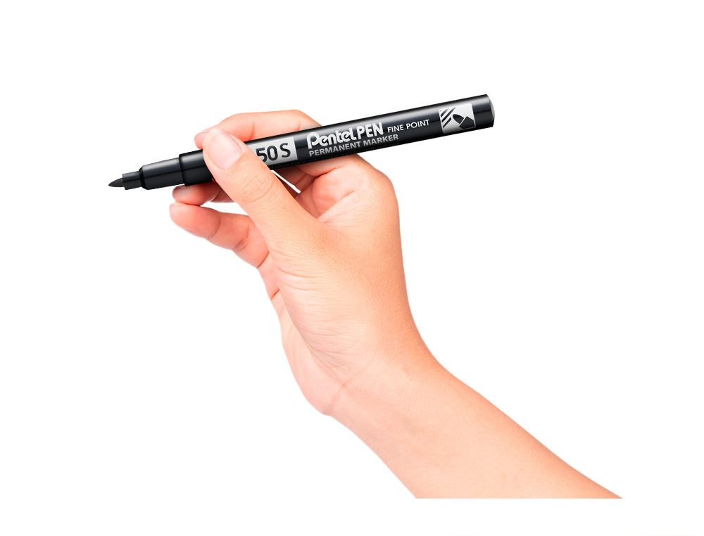 MARCADOR PENTEL N50S PERMANENTE COR PRETO 1,5/2 MM